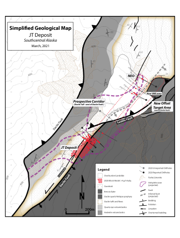 Figure 1. Johnson Tract Project – 2020 Drill Hole Plan Map with Johnson Tract Deposit and Northeast Offset Target (Photo: Business Wire)